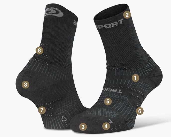 Socks TREK + EVO black/grey